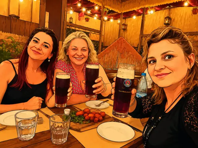Gruppo di amici durante una cena al Tortuga di Reggio Emilia